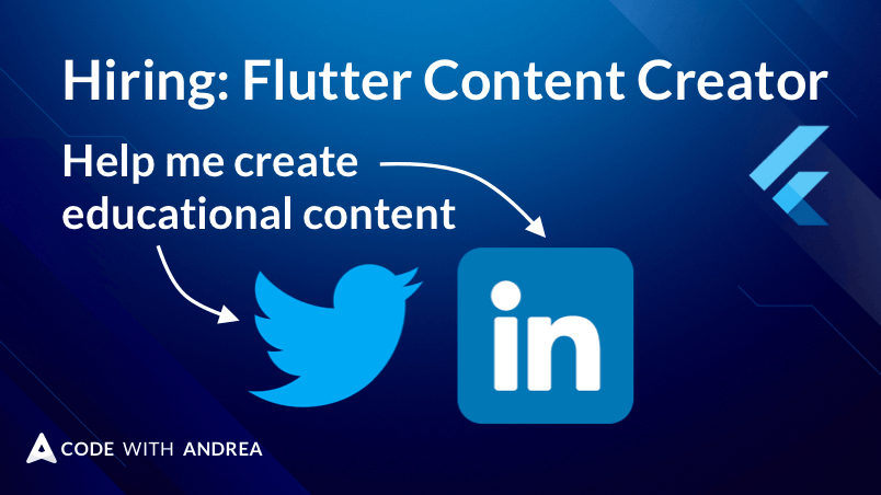 I'm hiring a Flutter Content Creator (Social Media)
