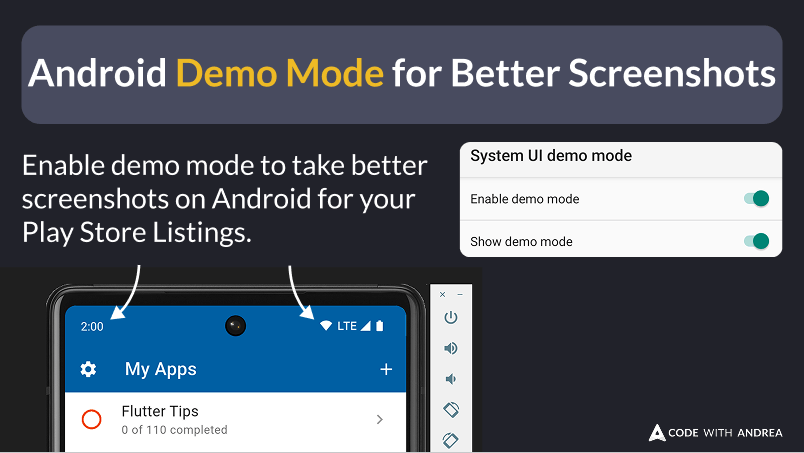 Android Demo Mode for Better Screenshots