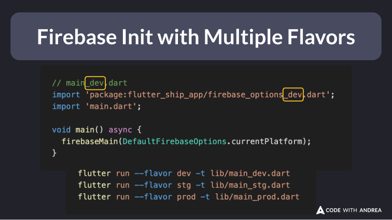 Firebase Initialization with Multiple Flavors in Dart