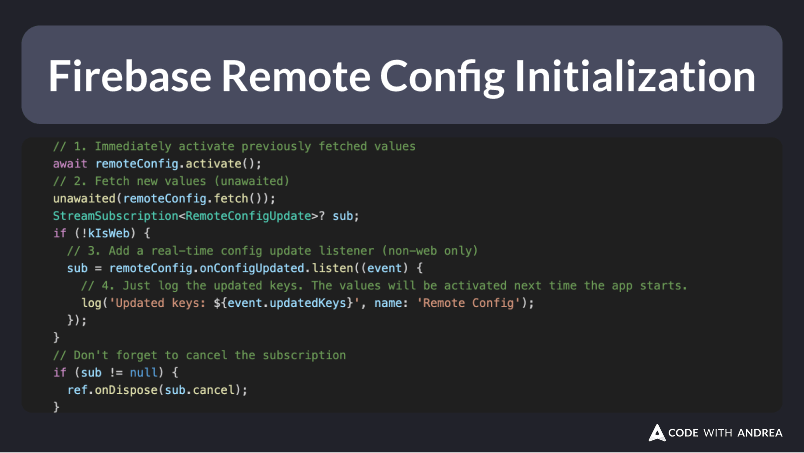 How to Initialize Firebase Remote Config