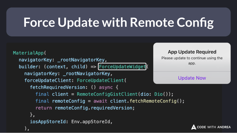 Force Update with Remote Config