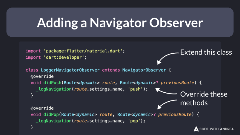 Adding a Navigator Observer