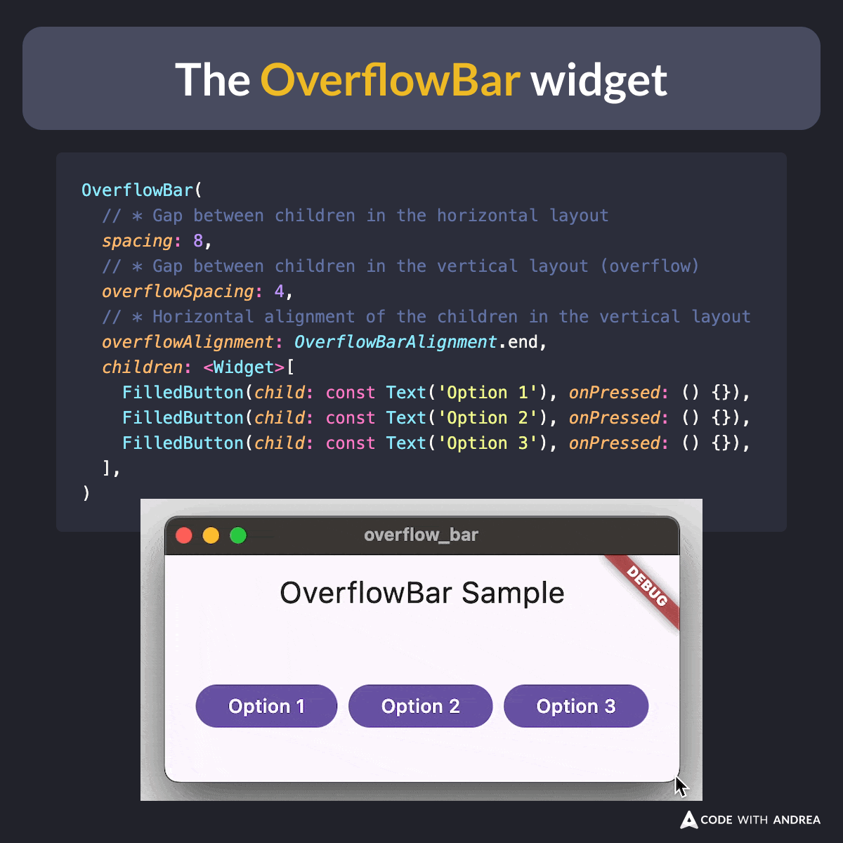 The OverflowBar widget
