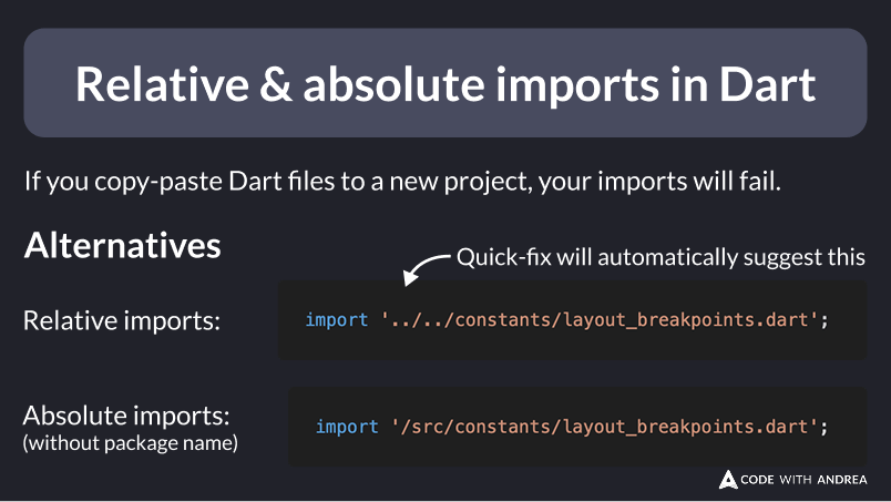 Relative & Absolute Imports in Dart
