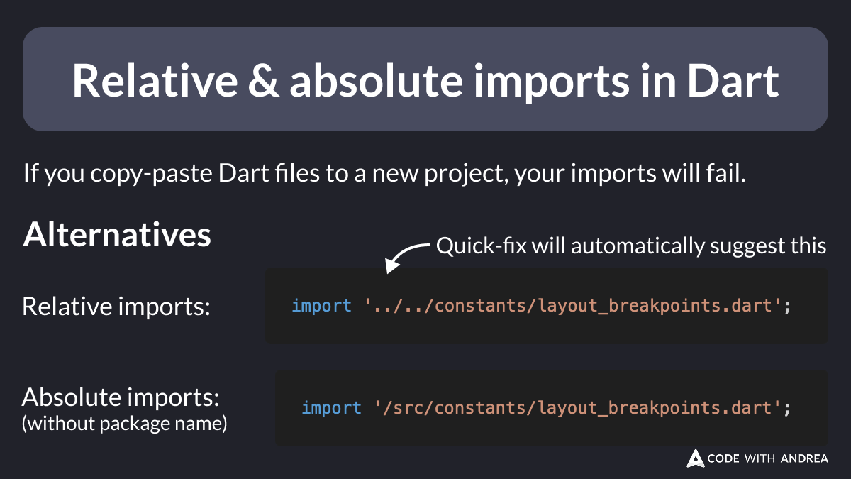 Relative & Absolute Imports in Dart