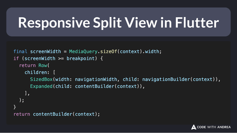 Responsive Split View in Flutter