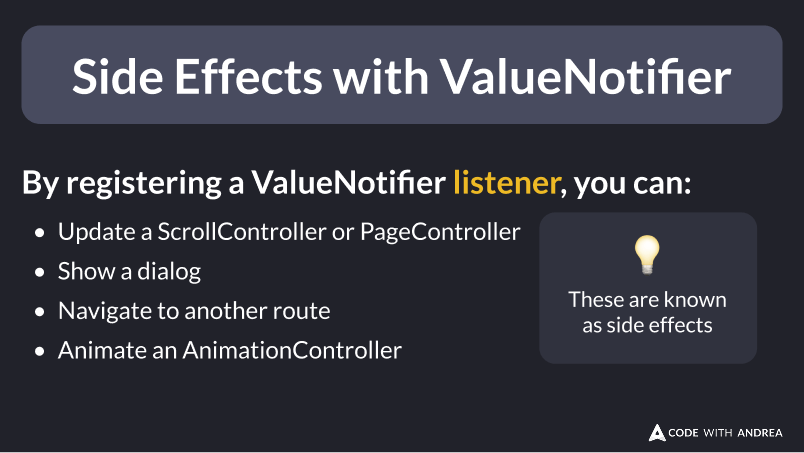 Side Effects with ValueNotifier