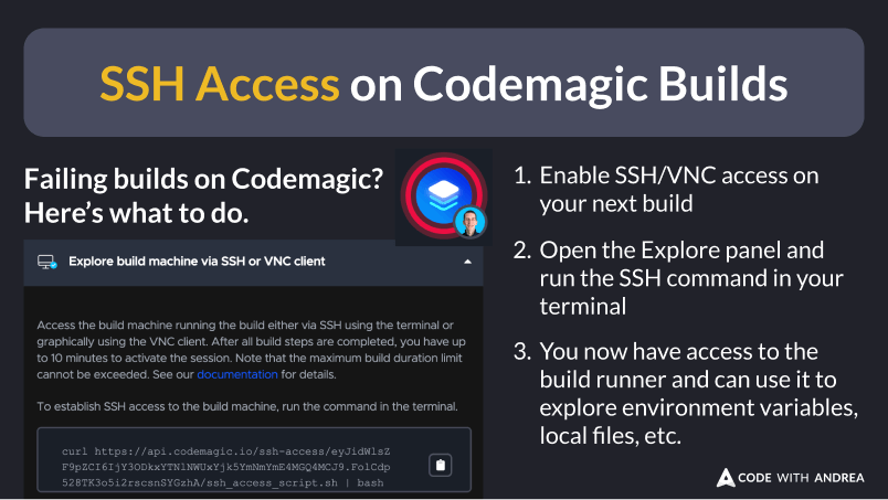 SSH Access on Codemagic Builds