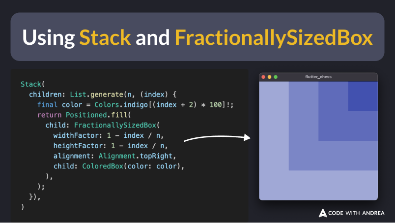 Using Stack and FractionallySizedBox