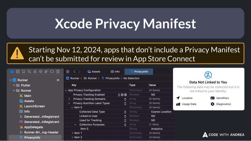 Adding a Privacy Manifest in Xcode